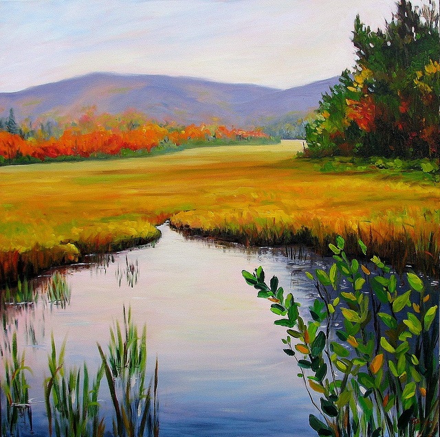 Original oil painting Framed 36x36"